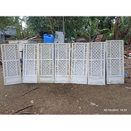 52x131cm Antique Capiz Bandeha Window Panel in Diamond Capiz Shells