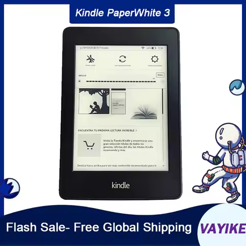 Kindle Paperwhite 3 / KPW3 6" E Ink HD 300 PPI E-Reader, 4GB Wi-Fi, Long Battery eBook Reader for Al