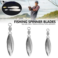 QUENNA 8pcs Willow Leaf Fishing Spinner with Ball Bearing Swivels Sequins Tail Spinner Spinnerbait F