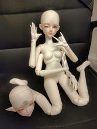 魔改四臂1/3三分60cm葉羅麗可動mjd娃娃雙頭一體借名bjd