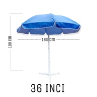 TENDA Beach Tent Umbrella for Sale 36 inch 180 cm Anti UV Silver Plated Windproof Parasol Umbrella