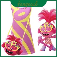 Vibrant Trolls Pink Poppy Costume with Knee-Length Style - Durable Construction