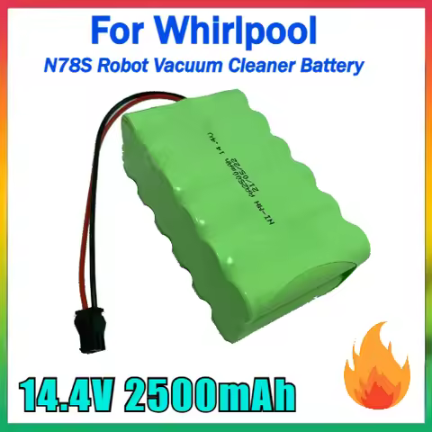 14.4V NI-MH AA 2500mAh for Whirlpool N78S Robot Vacuum Cleaner Battery 14.4V Sweeper Battery Pack