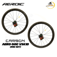 AEROIC RIMSET 700C CARBON ROAD BIKE 50C/D WHEELSET 6PAWLS 6BEARING V BRAKE DISC BRAKE 24H CENTERLOCK