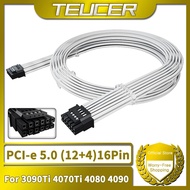 HB TEUCER 730mm PCI-e 5.0 GPU Cable 12+4 Pin 12VHPWR ATX 3.0 Modular Power Cable for Geforce RTX 309