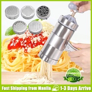 Stainless Steel Noodles Machine Maker Manual Noodle Maker Pasta Maker with 5 Molds Kitchen Tools