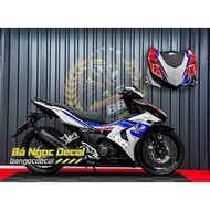 HRC red blue black car sticker winner x v3 white 3-layer removable sticker