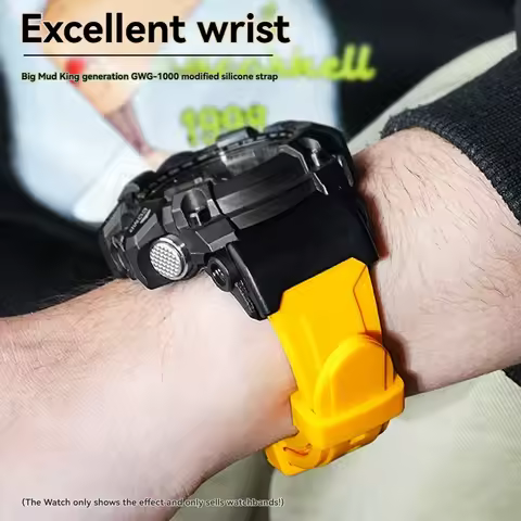 GWG-1000 Silicone Watch band Men Sports For Casio G-SHOCK 5463 first generation GWG-1000GB-1A/4a Mod