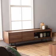 Furniture Direct DENVER 6 Feet Metal Legs 180cm TV Cabinet-Walnut