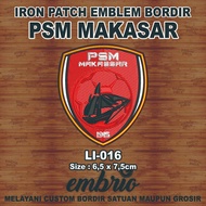 Li-016 Patch PSM Makassar FC Emblem Embroidered jersey logo Ligina Liga indonesia - 6.5x7,5cm - Embr