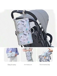 全新防水嬰兒尿布換褥墊,便攜式尿布更換墊帶掛帶,適用於戶外使用