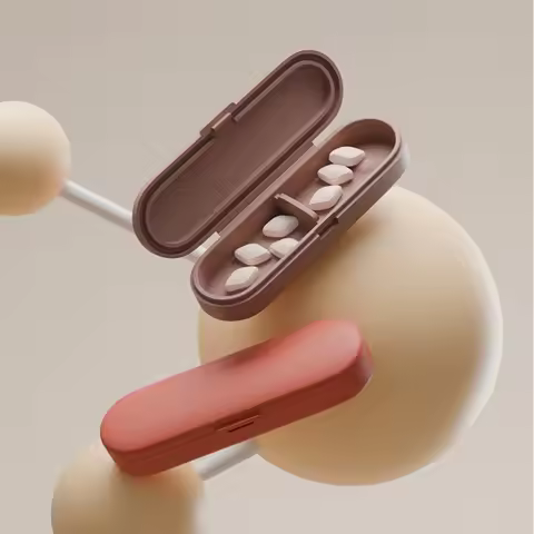 Mini Convenient Medicine Box Travel Portable Medicine Box Light Avoidant Medicine Storage Box - Suit