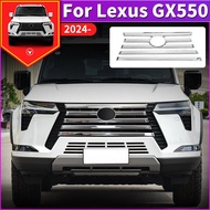 For 2024 Lexus GX550 GX550h Front Grill Chrome Decoration Strip GX 550 550h Exterior Upgraded Access