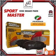 SPORT MASTER BRAKE PAD FRONT - PERODUA MYVI OLD BREK PAD DEPAN D0045