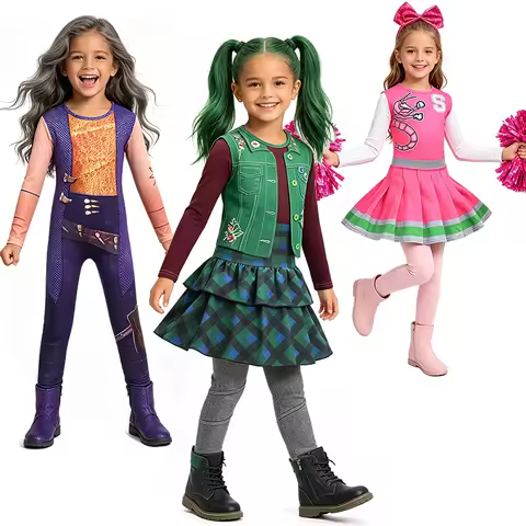 Pop Zombies Kids Clothes Halloween Cosplay Willa School Performance Cheerleader Children's Costume C