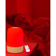 Aoife 670nm Red Light Sleep Lamp Night Light for Bedside Sleep with 4 Color Modes Red Warm White Nat