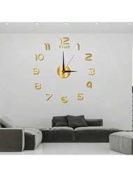 牆掛時鐘精準無聲裝飾無需鑽孔,北歐風格客廳夜光時鐘實用時計