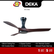 Deka Ceiling Fan (56Inch) 5 Speeds 3 Blades DC Motor Timer Smooth Power Start Up With Remote Control DC3 /DC 3