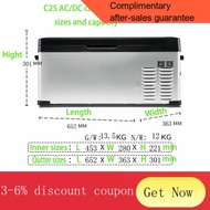 YQ8 25L to 75L AC and DC12V24V Car Refrigerator Portable camping Refrigerator Mini Fridge Compressor Car freezer Car Fri
