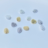 Spacer Beads 18K Frosted Irregular Shape