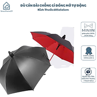 Dù Che Nắng Mưa, Ô Che Nắng Chống Tia UV Cỡ Lớn 2 Lớp Nan To, Dù Cán Dài Chống Gỉ Tự Động - HÀNG CHÍ