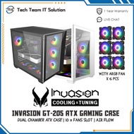 INVASION GT-205 (ATX Gaming Case) | With 6 ARGB Fans | Dual Chamber ATX Case