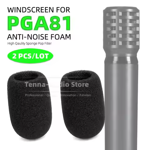 2PCS Compatible With Shure PGA81 PGA 81 Windproof Microphone Windscreen Sponge Foam Shield Anti Nois