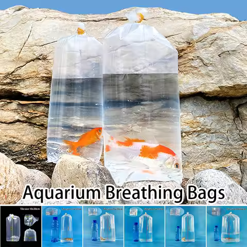 50Pcs Aquarium Breathing Bag Live Fish Breather Bag Transport LongLife Fish Shrimp Delivery Inflatab