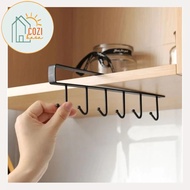 CoziKasa 6-Hook Kitchen Organizer, Cupboard / Wardrobe Organizer