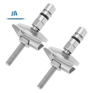 1 Pair Toilet Seat Fixing Hinge Set M6 X 71.5mm Stainless Steel Toilet Lid Hinge Fixing Bracket C010