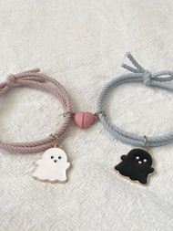 2 Piezas De Pulseras De Pareja De Amor Lindo De Dibujos Animados Adecuadas Para Regalos De Halloween Para Amigos