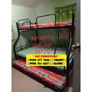 double deck BUNK BED FRAME with PULL OUT and FOAM MATTRESS (COD) CASH ON DELIVERY ONLY #891