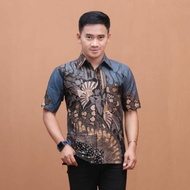 Hot Short Sleeve Men's Batik Hem - Men's Batik Shirt - Jumbo Men's Batik Hem!