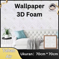 3D Foam Wallpaper 70x70cm / 3D Foam Batiky Motif Wall Wallpaper / Batik Wallfoam / Foam Wall Sticker