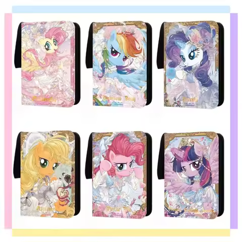 My Little Pony Card Binder Folder, 4/9‑Pocket Loose‑Leaf, Pinkie Pie Princess Luna Collection Album,