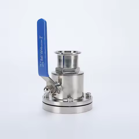 19/25/38/51/76mm Sanitary Flanged Tank Bottom Valve Chuck 50.5/64/77.5/91/106mm 304Stainless Steel Q