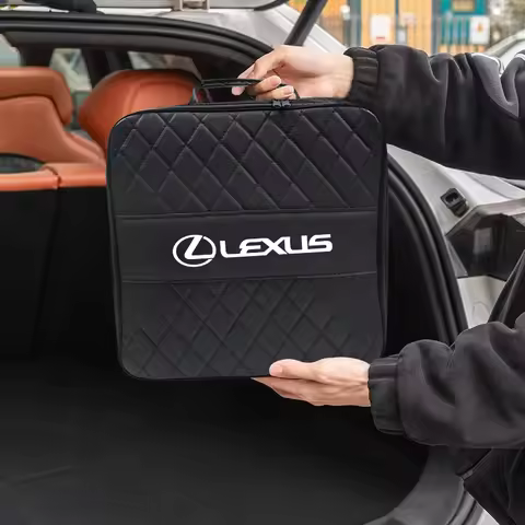 Car Leather Storage Bag High-capacity Auto Trunk Handbag For Lexus F SPORT Plug-in Hybrid ES UX 300e