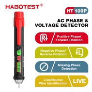 HABOTEST HT100P Digital AC Voltage Detector 12-1000V NCV Pen type Phase & Voltage Tester With Sound 