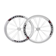 Litepro Folding Bike 20 Inch Wheel Rims AERO S42 406 V Disc Brake 451 Rims 8/9/10/11 Speed Wheelset 4 Sealed Bearings BMX Foldable Bicycle Rims