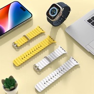 Silicone Ocean Strap for Apple Watch Ultra 3 2 49mm SE Series 11 10 9 8 7 6 5 4 3 Bracelet for iWatc