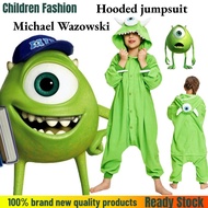 Kids Mike Wazowski Cosplay Costumes Adult&children Hooded Jumpsuit Unisex Pajamas Cartoon Costume Ha
