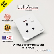 reTouch Ultra Rimless 15A Round Pin Switch Socket With Neon SIRIM [WHITE]