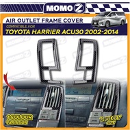 Car Toyota Harrier ACU30 2002 - 2014 Aircond Air Cond Frame Cover Outlet Vent Black Forged Carbon In