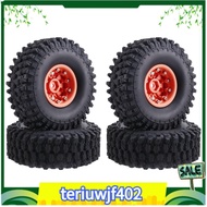 【●TI●】1.9 Beadlock Wheels Crawler and Rubber Tires 120mm Diameter for 1/10 RC CAR  SCX10 II -4 T6