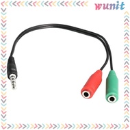 [Wunit] 2x 3.5mm 1 Male to 2 Female Y Splitter Stereo Extension Audio Cable, Colorful