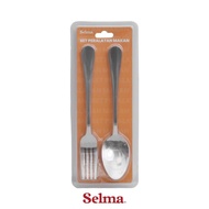 Selma Set 8 Pcs Fredy Cutlery - Silver Cutlery Set Cutlery Set Cutlery Spoon Fork Cutlery Set