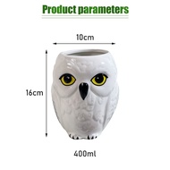 Gelas Keramik Mug Model Owl Burung Hantu Harry Potter Hedwig Coffee Cup 400ml