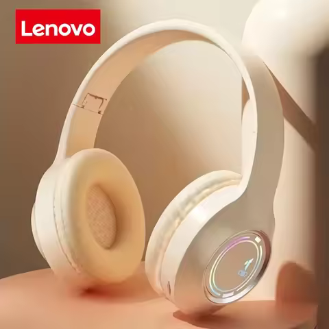 Lenovo Light-emitting Bluetooth Headset Folding Led Card Wireless Headset Type-C Charging Multi-scen