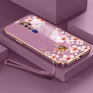Casing OPPO A9 2020 A5 2020 OPPO A31 A8 OPPO F11 A9 OPPO F11 pro Phone Case pretty butterfly Silicone Phone Case Send Lanyard