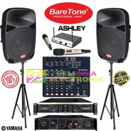 Paket Speaker Aktif Baretone 15 inc mixer Yamaa 8 power aktif sound sy
